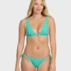 Bikinitrosor med knytband i tropiskt mönster Bikinitrosor med knytband i tropiskt mönster