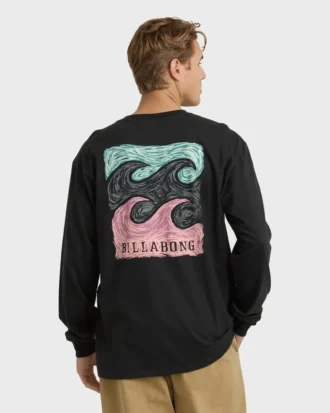 Crayon Wave T-shirt med långa ärmar i normal passform