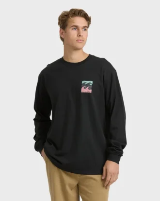 Crayon Wave T-shirt med långa ärmar i normal passform