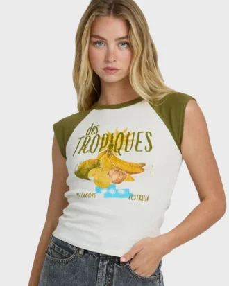 Des Tropic kortärmad raglan-top