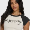 Des Tropic kortärmad raglan-top Des Tropic kortärmad raglan-top