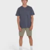 Essential Wave Washed Premium kortärmad T-shirt med ficka
