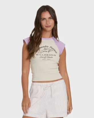 Horizon Raglan shorts med kort ärm stickad T-shirt