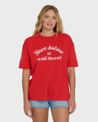 I Will Travel kortärmad stickad T-shirt I Will Travel kortärmad stickad T-shirt