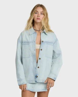 Jade Saltwashed långärmad vävd topp Jade Saltwashed långärmad vävd topp