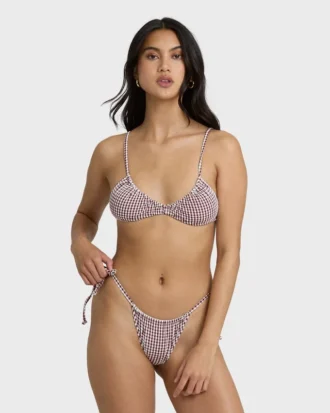 Mini Wave Check Teagan Bralette-bikinitopp