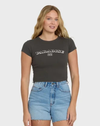 Off We Go kortärmad stickad T-shirt