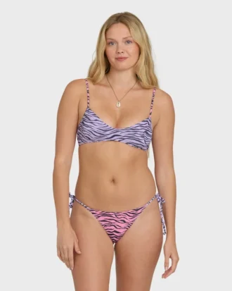 Pretty Wild Ruched V Bralette Bikini Top