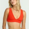 Röd Aloha Plunge-bikinitopp Röd Aloha Plunge-bikinitopp