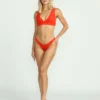 Röd Aloha Plunge-bikinitopp Röd Aloha Plunge-bikinitopp