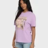 Reach High kortärmad T-shirt i stickat med tryck Reach High kortärmad T-shirt i stickat med tryck