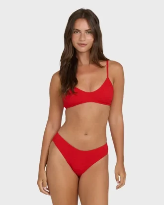 Rising Tide Ruched V Bralette Bikini Top