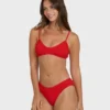 Rising Tide Ruched V Bralette Bikini Top Rising Tide Ruched V Bralette Bikini Top