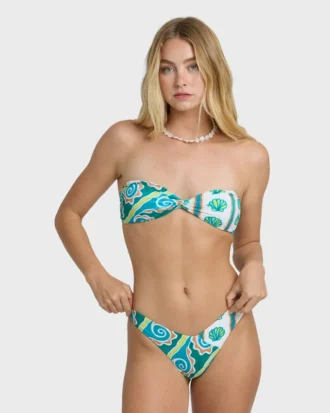 Salty Waves Twist Bandeau  Bikinitopp