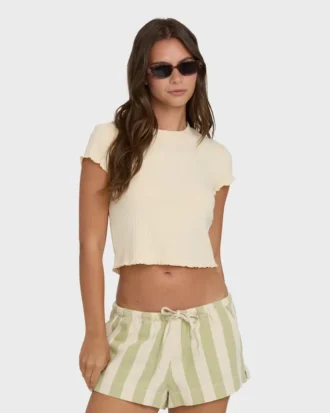 Shelly kortärmad stickad T-shirt