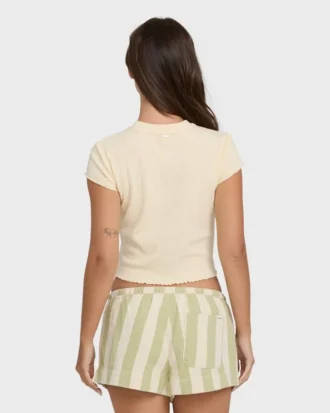 Shelly kortärmad stickad T-shirt