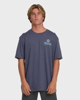 Single Fin Premium kortärmad stickad T-shirt i Shorts-stil