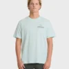 Single Fin Premium kortärmad stickad T-shirt i Shorts-stil Single Fin Premium kortärmad stickad T-shirt i Shorts-stil