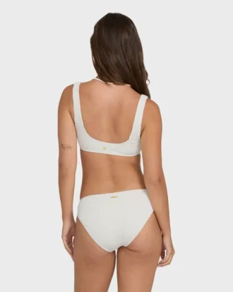 Sommar-bikinitopp med hög rund hals