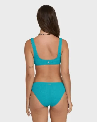 Sommar-bikinitopp med hög rund hals