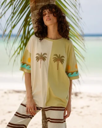 Split Palm kortärmad T-shirt