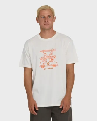 Stack Wave Washed Premium kortärmad stickad T-shirt Stack Wave Washed Premium kortärmad stickad T-shirt