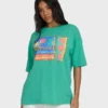 Summer Heat kortärmad T-shirt i stickat med tryck