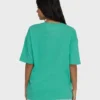 Summer Heat kortärmad T-shirt i stickat med tryck