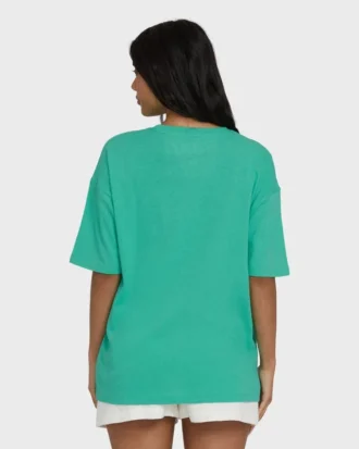 Summer Heat kortärmad T-shirt i stickat med tryck