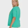 Summer Heat kortärmad T-shirt i stickat med tryck