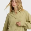 Wanderer enfärgad långärmad vävd topp Wanderer enfärgad långärmad vävd topp