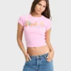 Wonderful Garden kortärmad stickad T-shirt