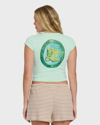 World Wanderer kortärmad stickad T-shirt